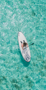 Paddle Boarder Ariel View