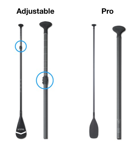 adjustable and pro paddles
