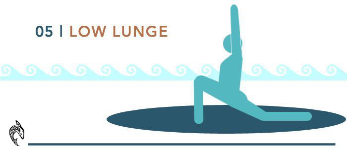 sup yoga low lunge pose