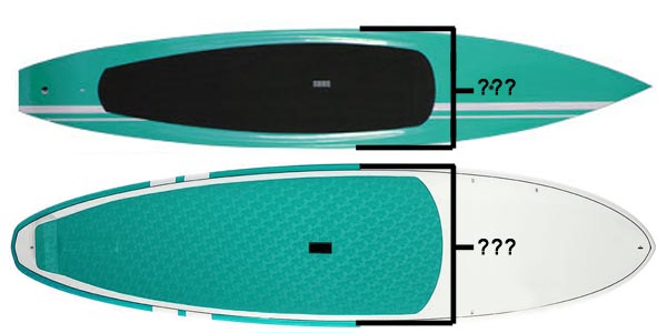 Paddle Board width comparison